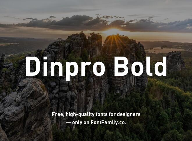 Dinpro Bold Font