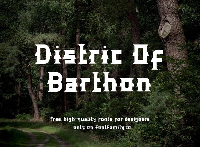 Distric Of Barthon Font