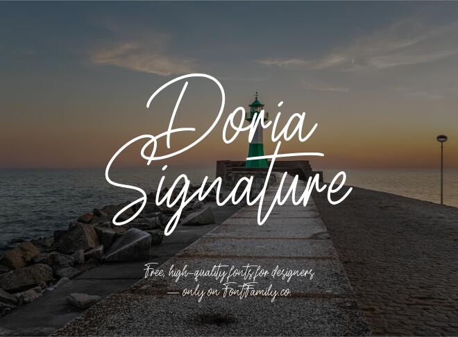 Doria Signature Font