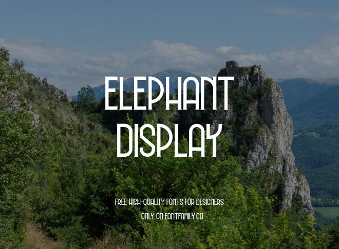Elephant Display Font