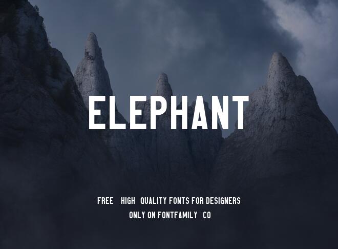 Elephant Font