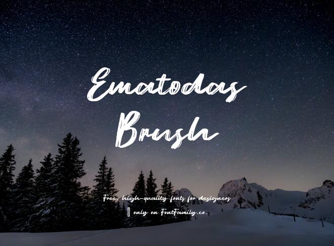 Ematodas Brush Font