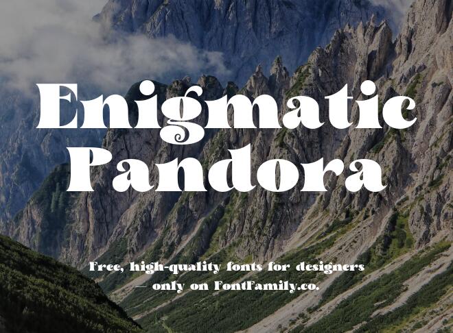 Enigmatic Pandora Font