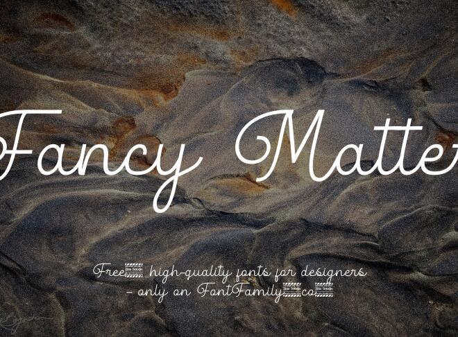 Fancy Matter Font