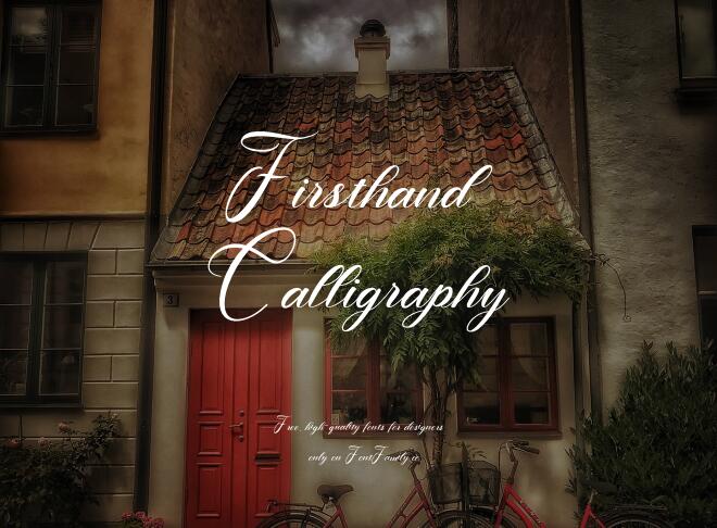 Firsthand Calligraphy Font