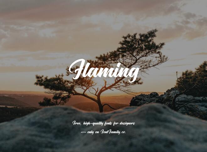 Flaming Font