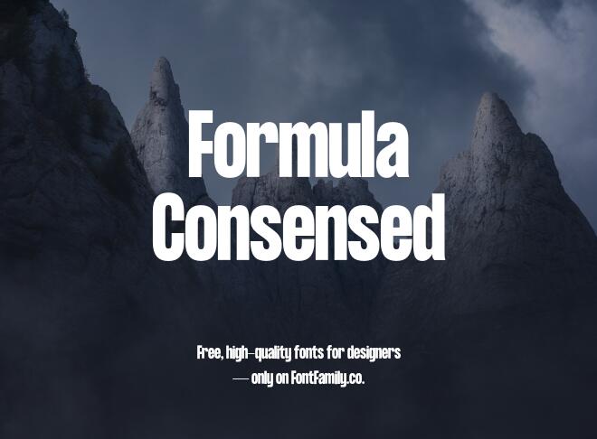 Formula Consensed Font