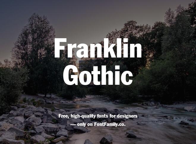 Franklin Gothic Font