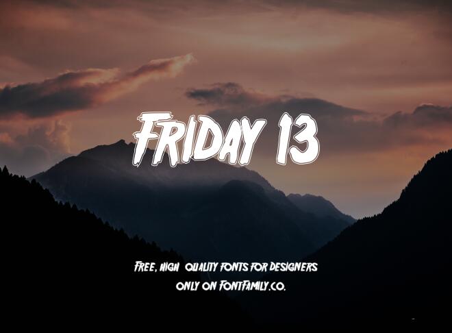 Friday 13 Font