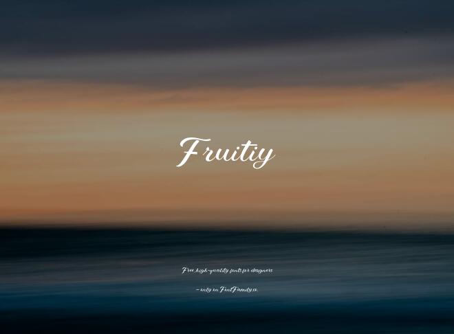 Fruitiy Font
