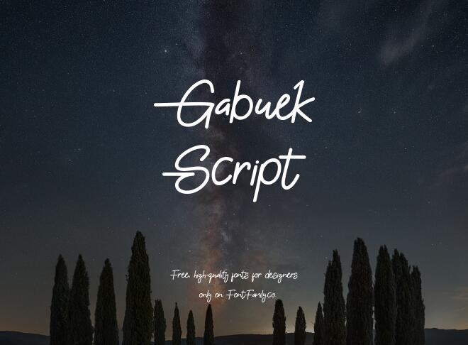 Gabuek Script Font