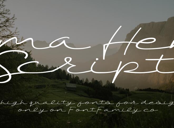 Gama Hend Script Font