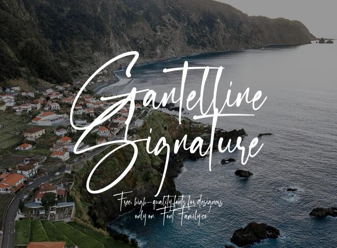 Gantelline Signature Font