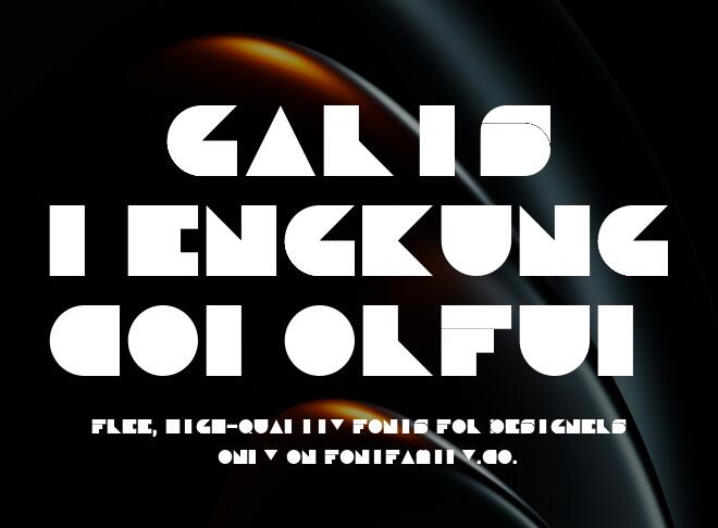 Garis Lengkung Colorful Font