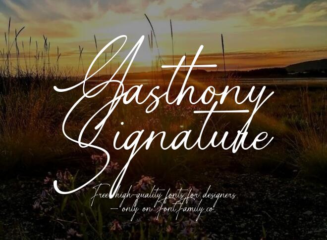 Gasthony Signature Font