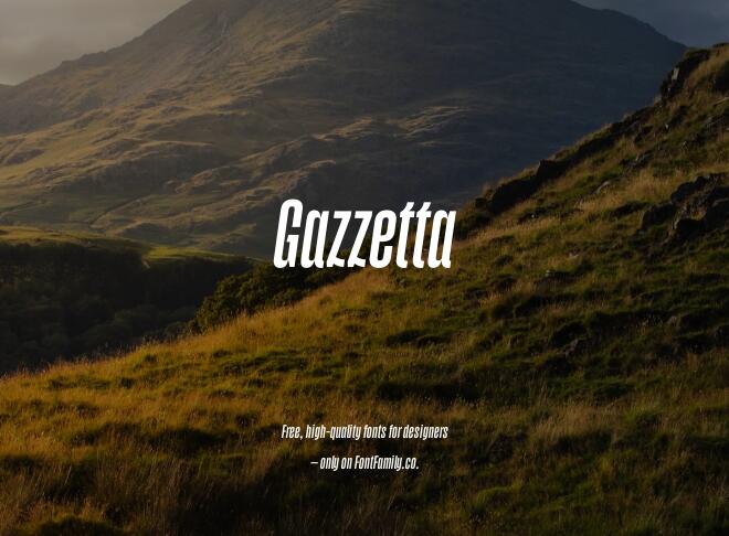 Gazzetta Font