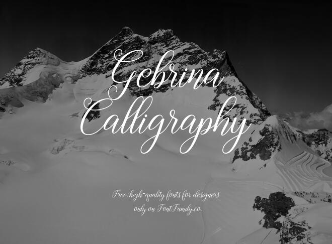 Gebrina Calligraphy Font