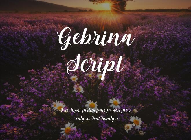 Gebrina Script Font
