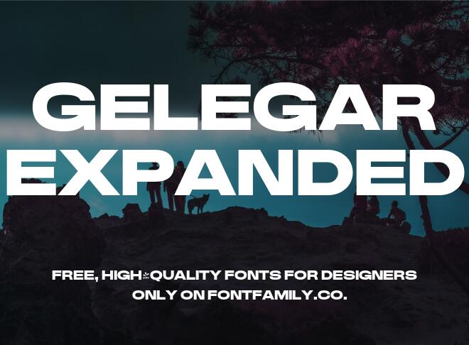 Gelegar Expanded Font