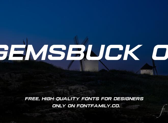 Gemsbuck 01 Font