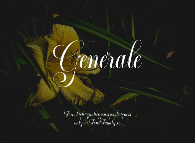Generale Font