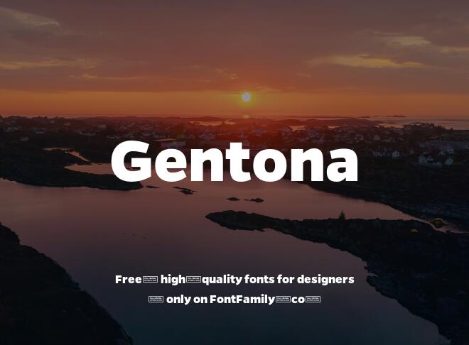 Gentona Font