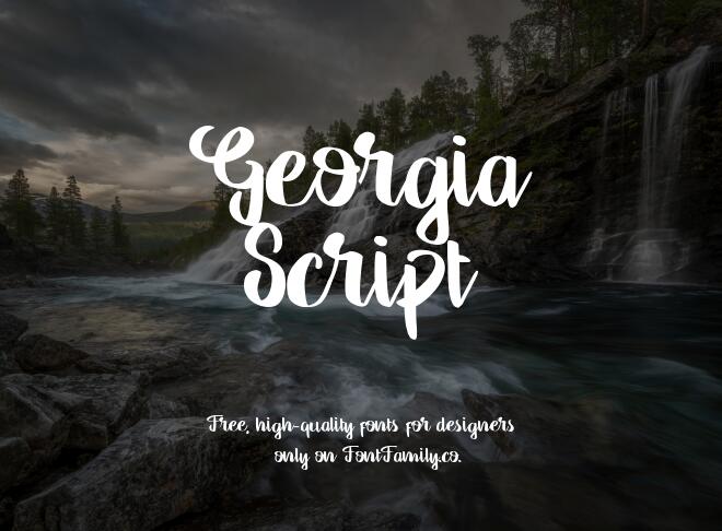 Georgia Script Font