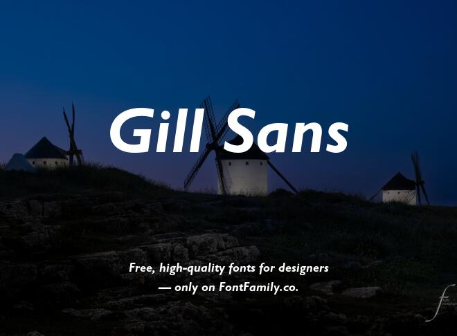 Gill Sans Font