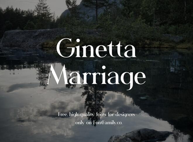 Ginetta Marriage Font
