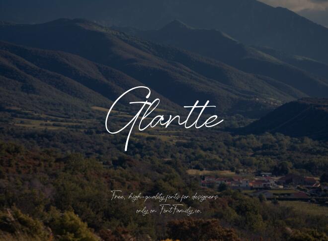 Glantte Font