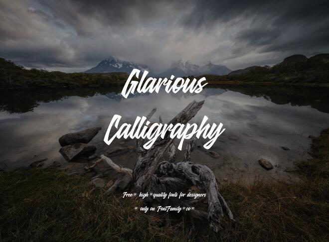 Glarious Calligraphy Font