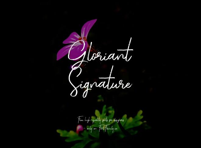 Gloriant Signature Font