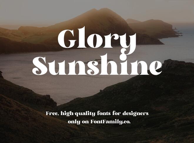 Glory Sunshine Font