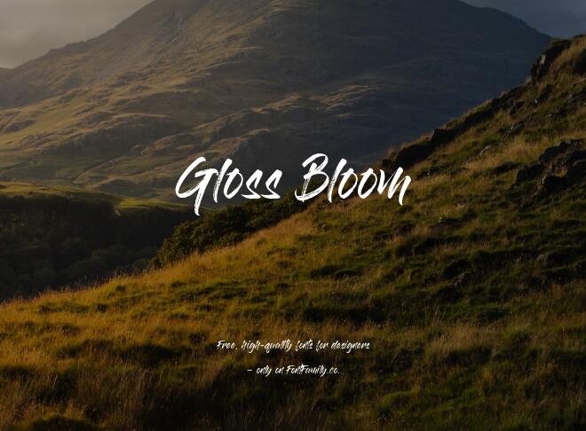 Gloss Bloom Font