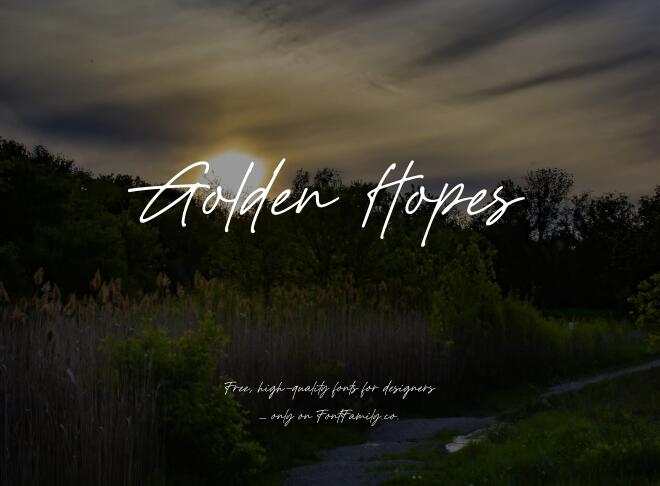 Golden Hopes Font