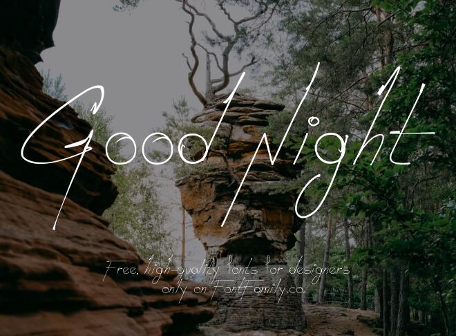 Good Night Font