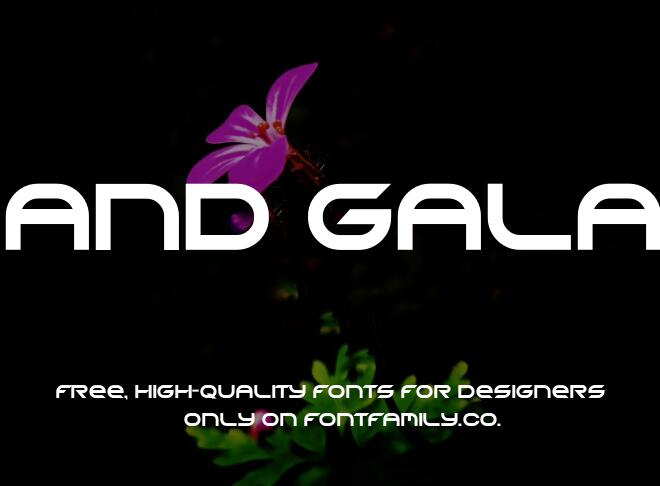 Grand Galaxy Font