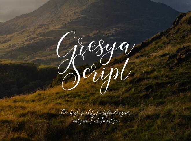 Gresya Script Font