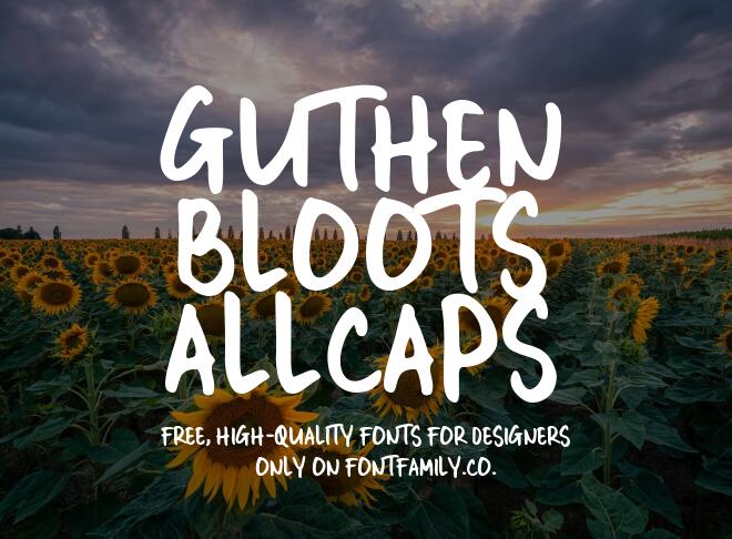 Guthen Bloots Allcaps Font
