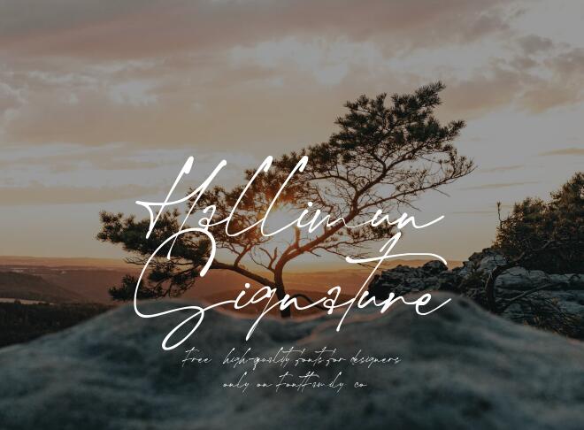 Hallimun Signature Font