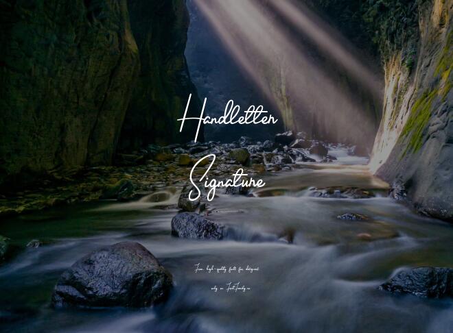 Handletter Signature Font