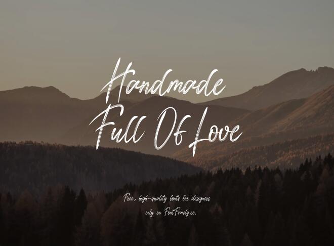 Handmade Full Of Love Font