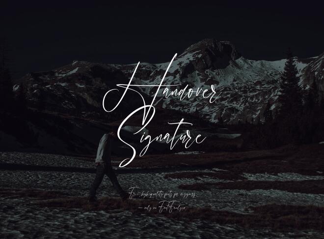 Handover Signature Font