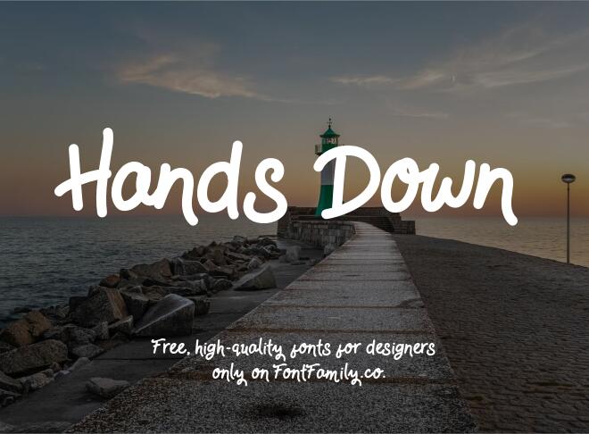 Hands Down Font