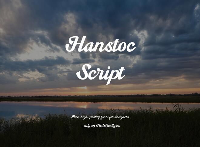 Hanstoc Script Font