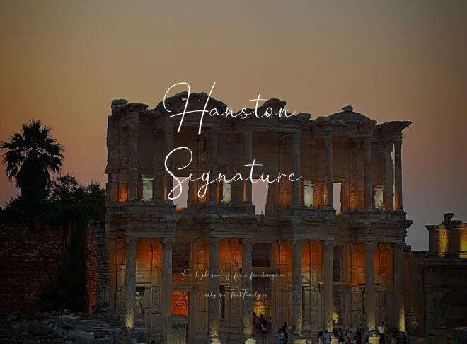 Hanston Signature Font