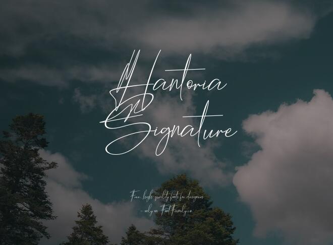 Hantoria Signature Font