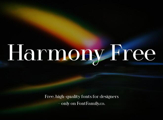Harmony Free Font