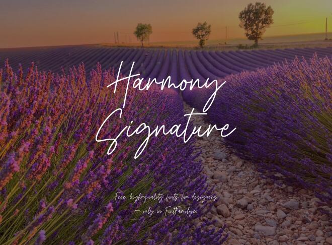 Harmony Signature Font