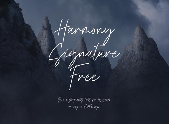 Harmony Signature Free Font